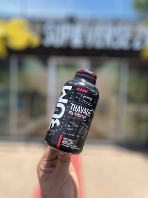 RAW CBUM THAVAGE RTD PRE-WORKOUT CHRISTOPHER'S SECRET STUFF 355ML