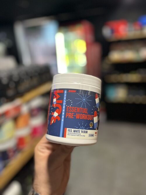 RAW NUTRITION CBUM ESSENTIAL PRE-WORKOUT RED WHITE 'N BUM 262G