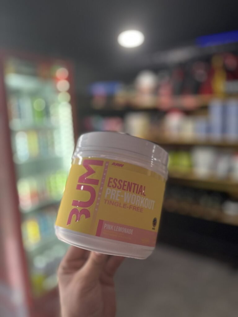 RAW CBUM ESSENTIAL PRE-WORKOUT TINGLE-FREE PINK LEMONADE