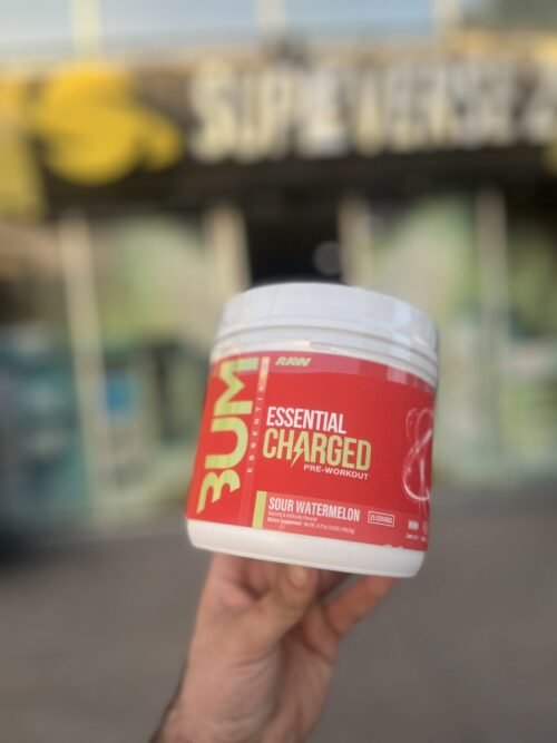 RAW CBUM ESSENTIAL CHARGED PRE-WORKOUT SOUR WATERMELON 418G