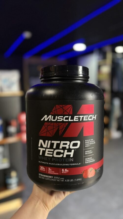 MUSCLETECH NITRO TECH WHEY PROTEIN FRESA 4 LB