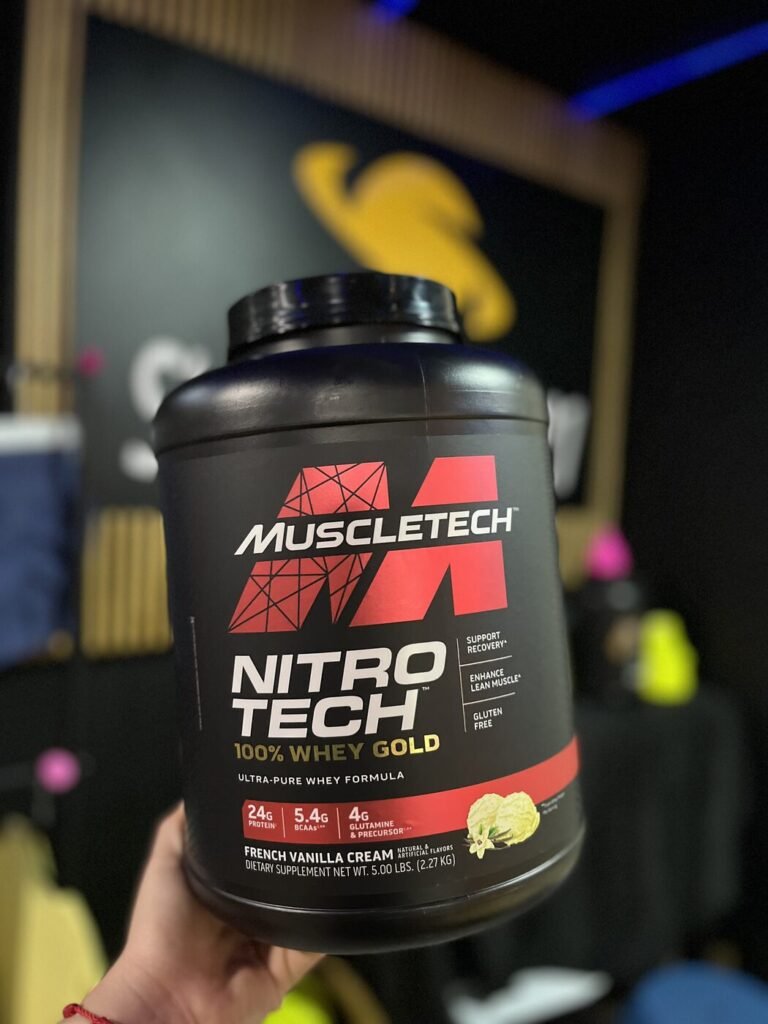 MUSCLETECH NITRO TECH 100% WHEY GOLD FRENCH VANILLA CREAM 5 LB