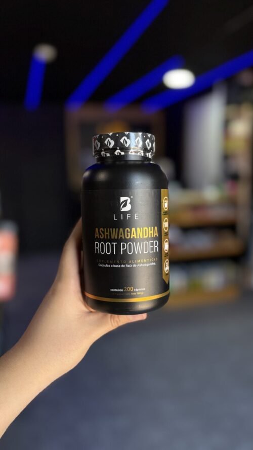 B LIFE ASHWAGANDHA ROOT POWDER 200 CÁPSULAS